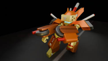 メダロットをblenderで作ってみたその13（ユニトリス）