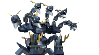 メダロットをblenderで作ってみたその14（ヤツクビダイジャ）